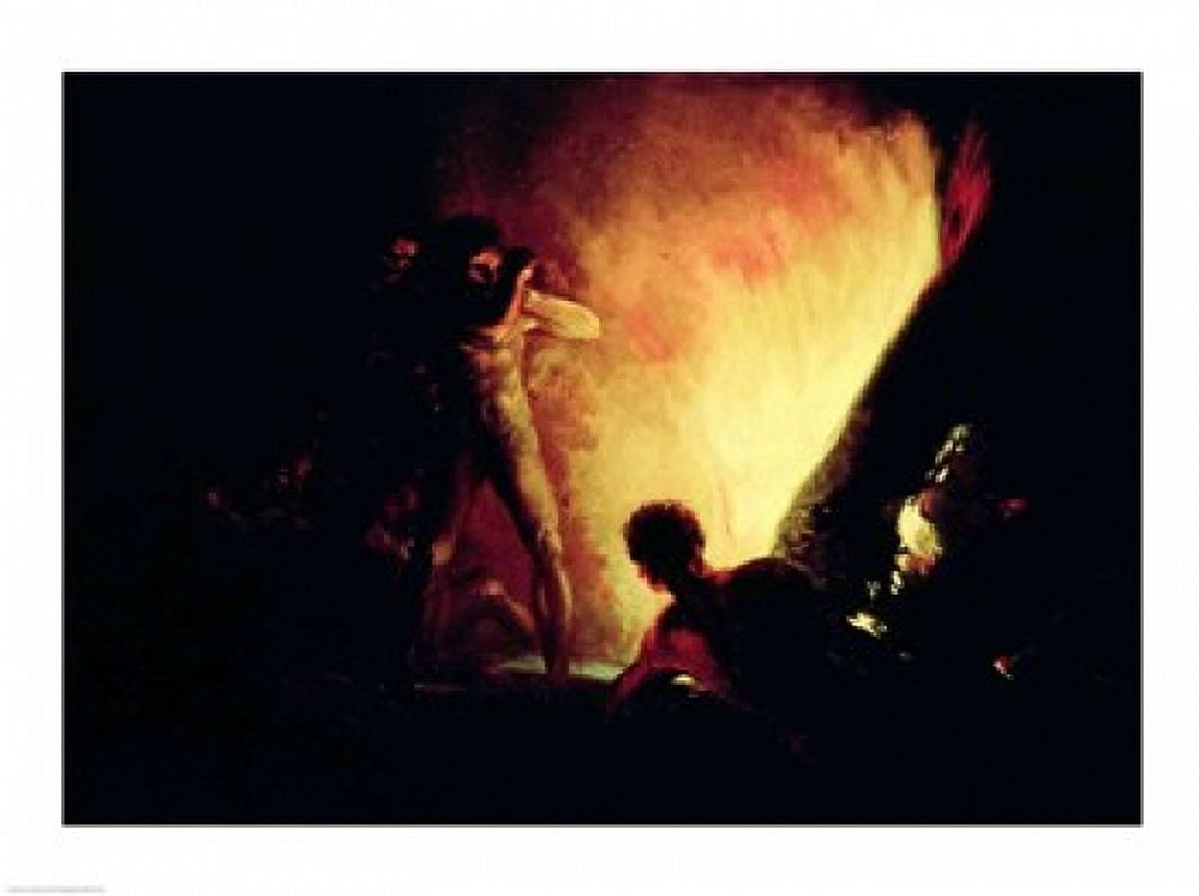 The Pyre Canvas Art - Francisco De Goya (24 x 18)