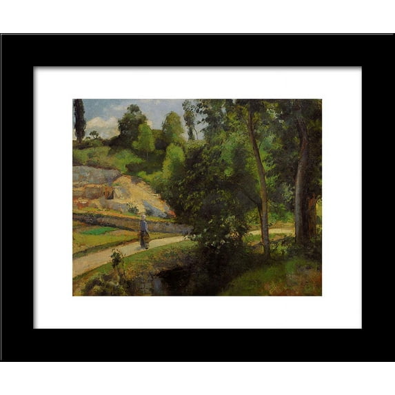 The Quarry, Pontoise 20x24 Framed Art Print by Pissarro, Camille
