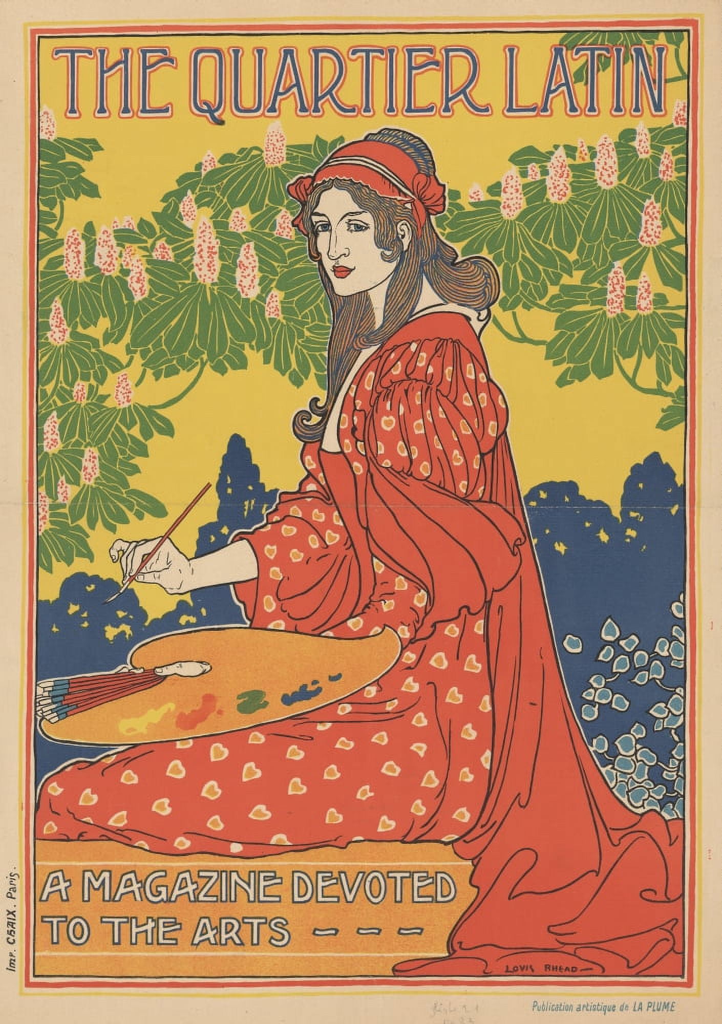 The Quartier Latin c1893 Canvas Art - Louis Rhead (18 x 24)