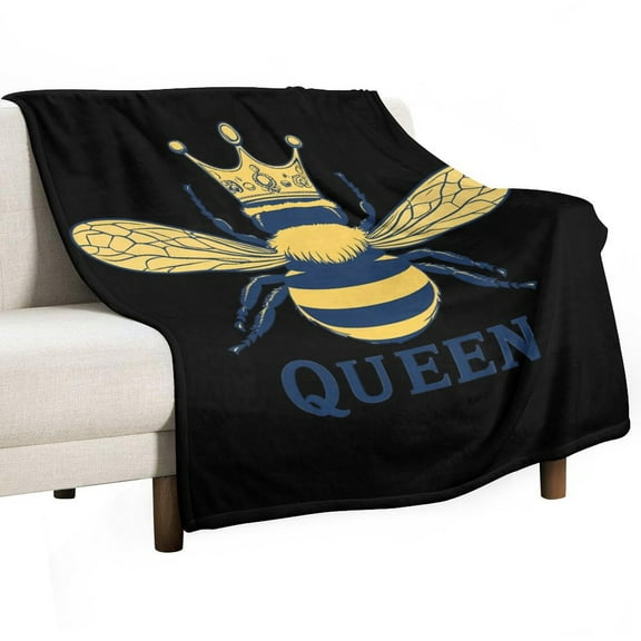 The Queen Bee Super Soft Blanket Christmas Throw Blanket Flannel Microfiber Blankets for Couch Bed Sofa Fluffy and Warm 30"x40"