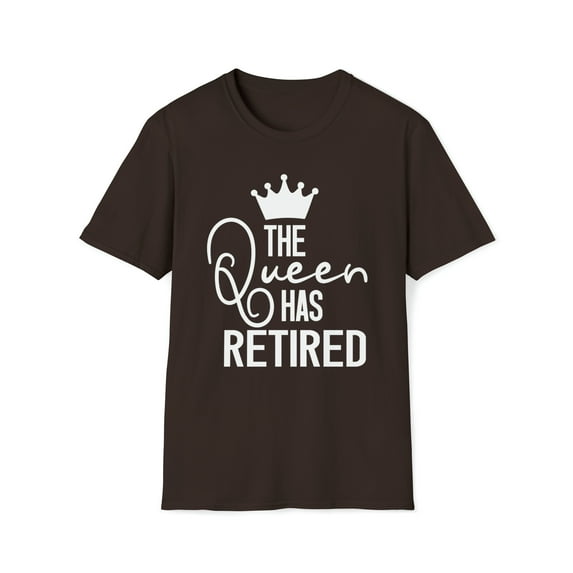 The Queen Has Retired, Gildan Unisex Softstyle T-Shirt, Graphic Tee, S-3XL