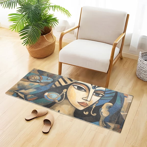 The Queen Of Egypt Abstract Bathroom Rug Non Slip Bathroom Mats Entry Door Soft Carpets for Kitchen Bedroom Living Room 39x20 inch