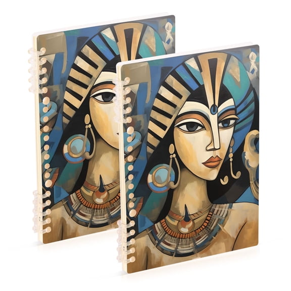 The Queen Of Egypt Abstract Ring Binder Notebook Journey Note Diary College Ruled Spiral Notebook Study Loose Leaf Paper A5 60 Pages