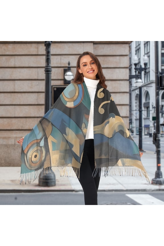 The Queen Of Egypt Abstract Winter Scarf for Women Fashion Warm Long Soft Blanket Scarves Gifts
