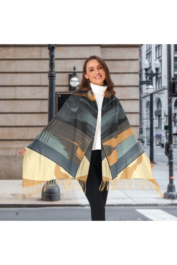 The Queen Of Egypt Front Winter Scarf for Women Fashion Warm Long Soft Blanket Scarves Gifts