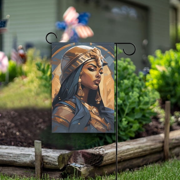 The Queen Of Egypt Side Garden Flag Double Sided Outdoor Banners for Courtyard Outdoor Lawn Farmhouse Holiday Decorations