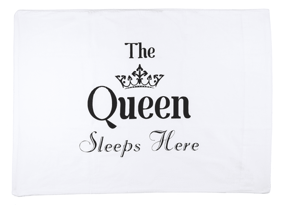 The Queen Sleeps Here Single Pillowcase By Ganz (Standard Size
