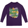 thumbnail image 1 of The Queen of Mardi Gras Youth Long Sleeve T Shirt Purple YXL, 1 of 2