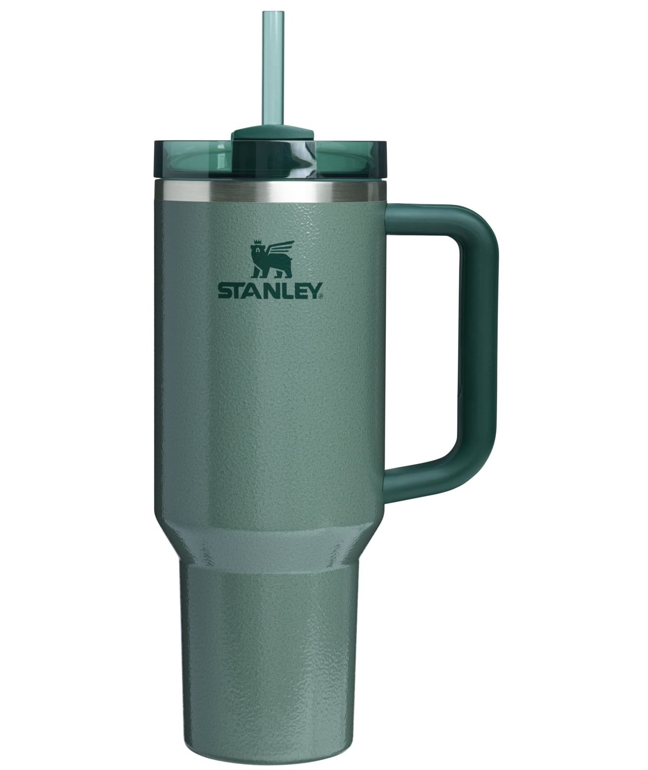 Stanley Quencher Flowstate 40oz Hammertone Green Stainless Steel Tumbler
