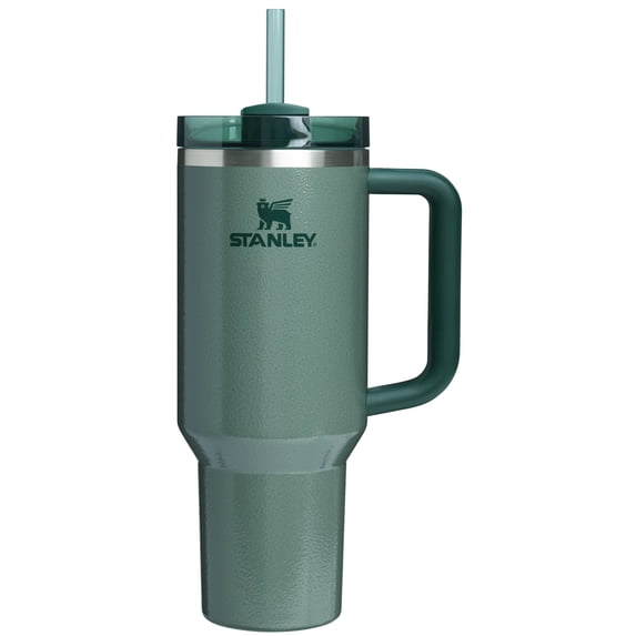 Stanley Quencher Flowstate 40oz Hammertone Green Stainless Steel Tumbler
