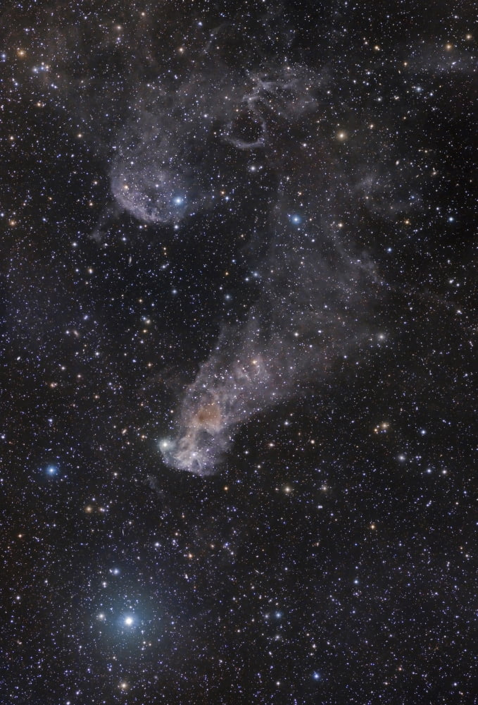 The Question Mark nebula in Orion Canvas Art - John DavisStocktrek Images (24 x 35)