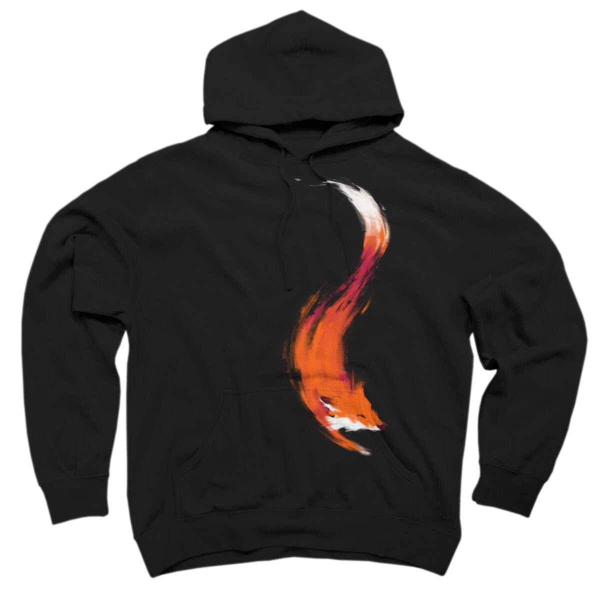 The Quick Orange Red Fox Black Graphic Pullover Hoodie Design By Humans M