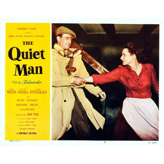 The Quiet Man John Wayne Maureen O'Hara 1952 Movie Poster Masterprint (14 x 11)
