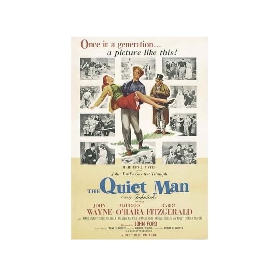 The Quiet Man John Wayne Maureen O Hara Movie Film Poster