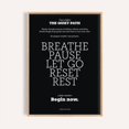 The Quiet Path Wall Art Print, Black And White Mindfulness Meditation ...