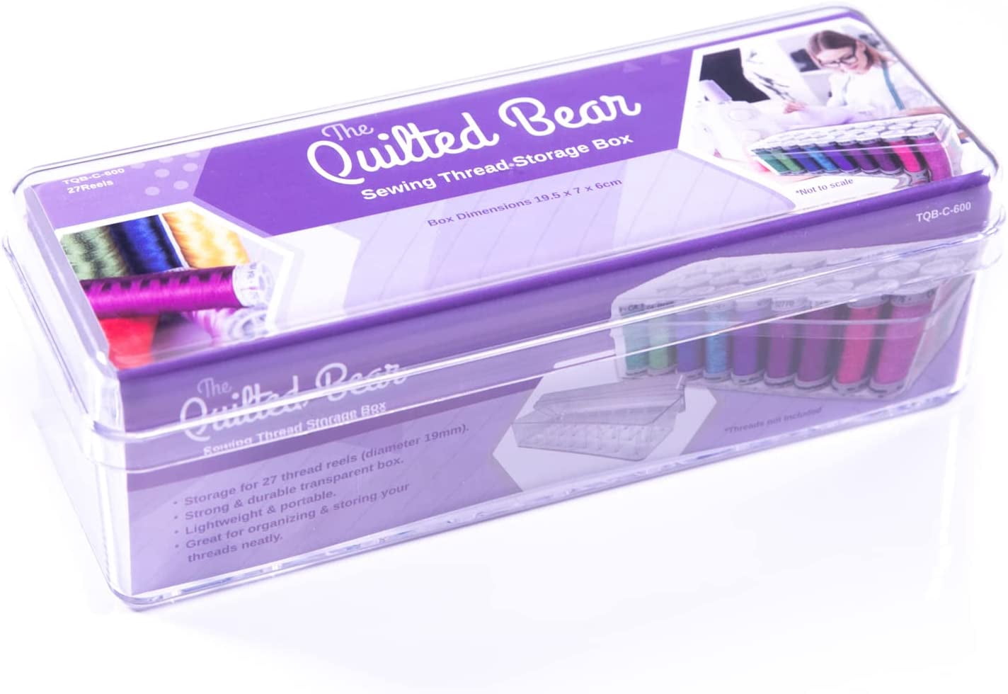 The Quilted Bear 27 Spool Acrylic Sewing Thread Box - Walmart.com