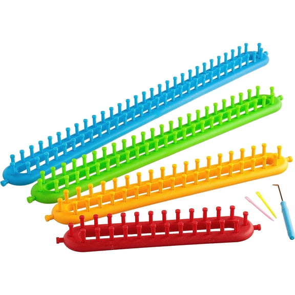 The Quilted Bear 4 Piece Long Peg Knitting Loom Set