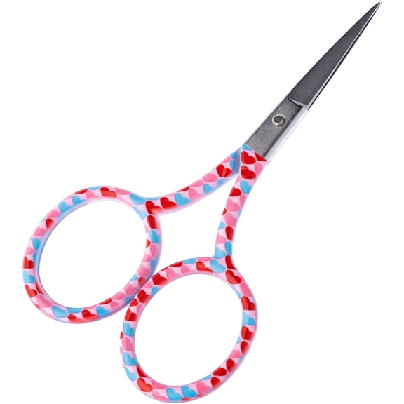 The Quilted Bear Embroidery Scissors - Pink Hearts 3.5"