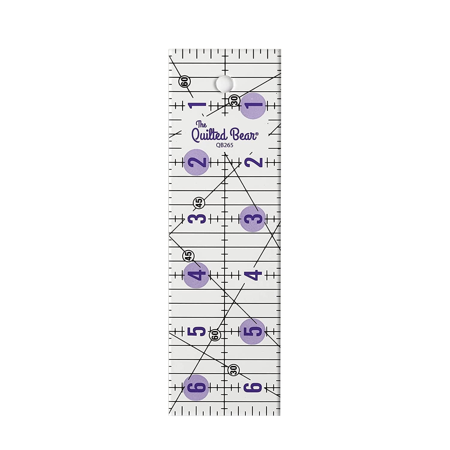 The Quilted Bear Non-Slip Acrylic Quilting Rulers - 2" x 6.5"