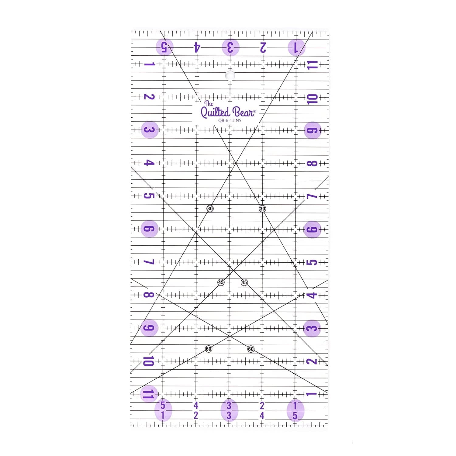 The Quilted Bear NonSlip Acrylic Quilting Rulers 6" x 12"