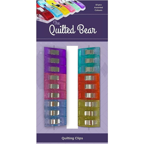 The Quilted Bear Quilting & Sewing Clips - 18 Pack