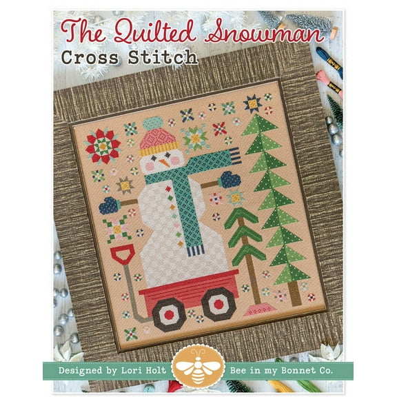 The Quilted Snowman Cross Stitch Pattern by Lori Holt