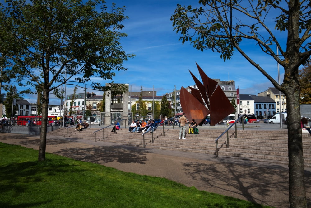 The Quincentennial Sails Sculpture Eyre Square Galway City Ireland Canvas Art - Panoramic Images (36 x 12)