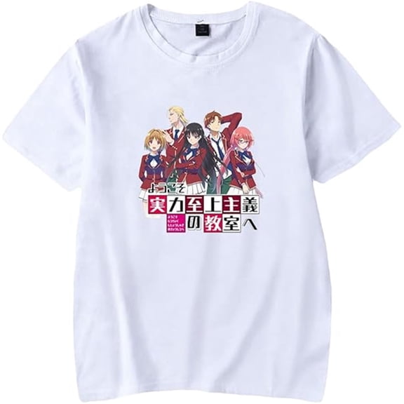 Classroom Of The Elite Merch T-shirt Anime Print Short Sleeve Unisex Harajuku Casual Streetwear