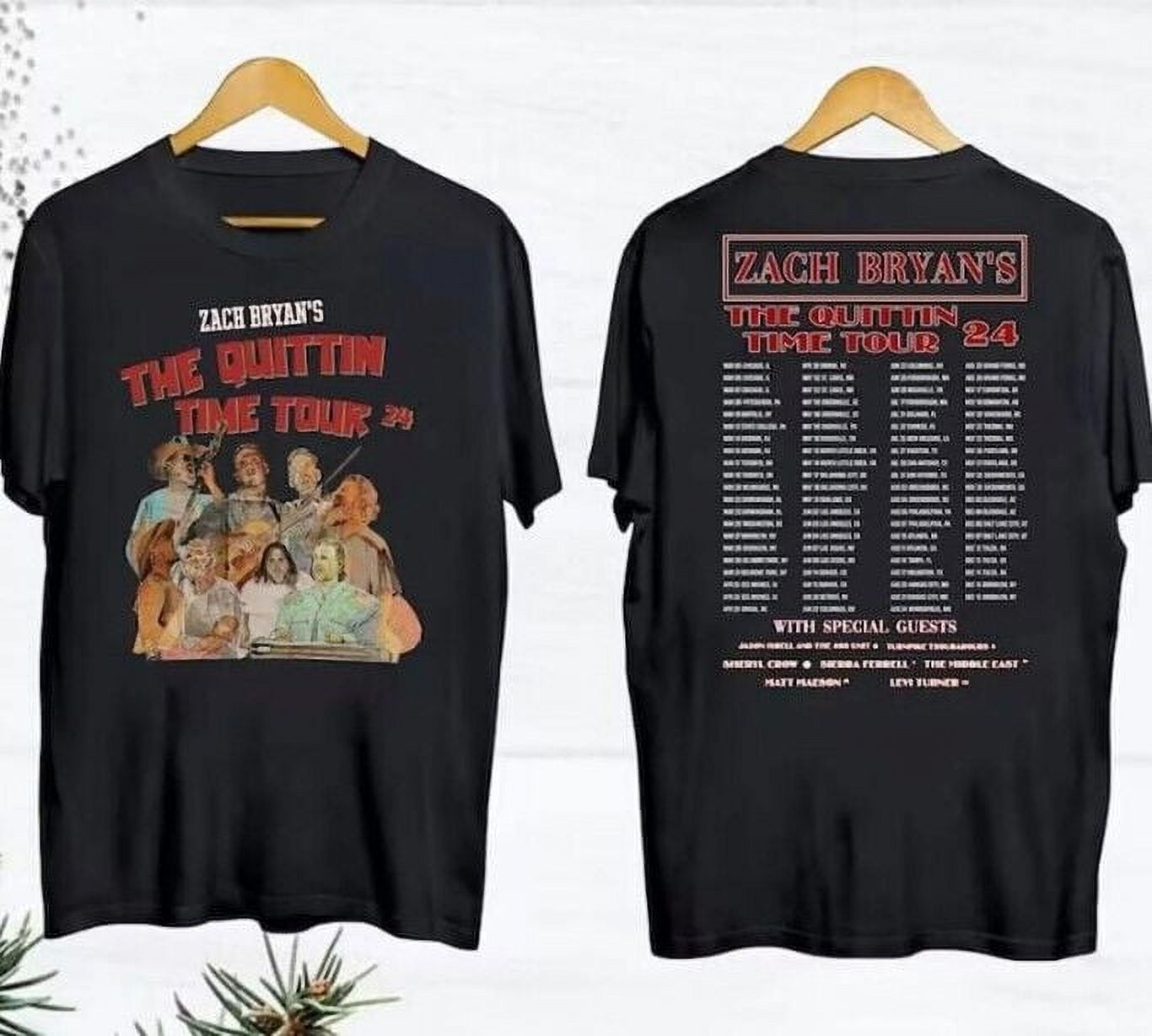 The Quittin Time Tour 2024 Zach Bryan TShirt,Vintage Cowboy Zach Bryan