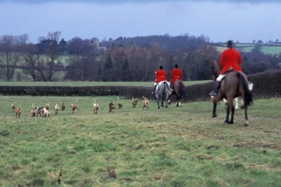 The Quorn Fox Hunt Leicestershire England Canvas Art - Alan Klehr DanitaDelimont (18 x 12)