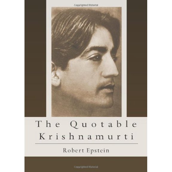 Pre-Owned The Quotable Krishnamurti (Paperback) 0835608905 9780835608909