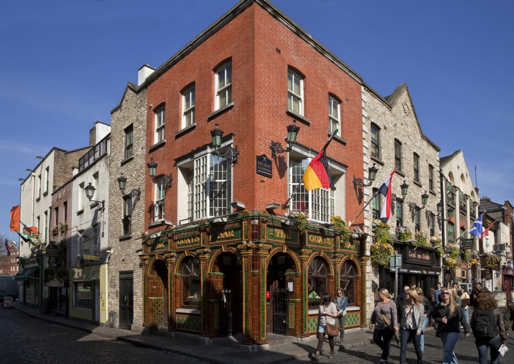 The Quys Tiled Victorian Pub Temple Bar Dublin City Ireland Canvas Art - Panoramic Images (12 x 36)