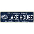 thumbnail image 1 of The RODRIGUEZ Family Lake House Sign 6x18 Metal Fishing Cabin Decor 106180101009, 1 of 1
