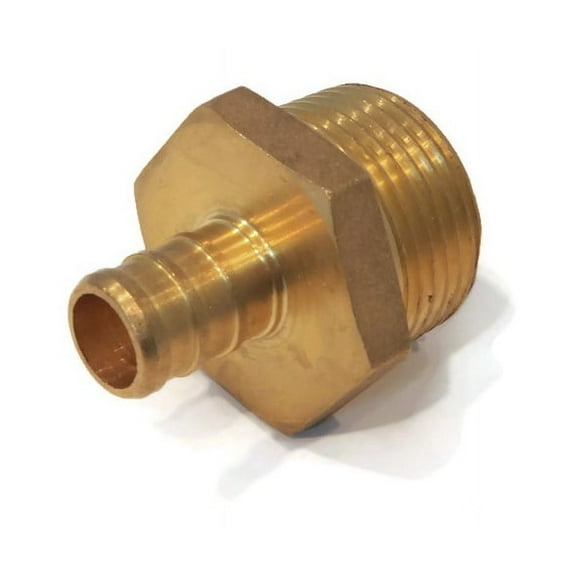 The ROP Shop 1/2" x 3/4" Male NPT, Brass, Threaded Adapter PEX Fitting For use on SDR-9 Pipe