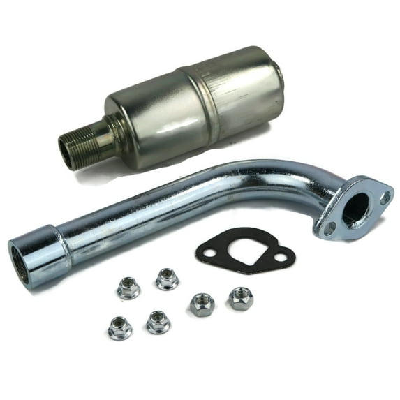 The ROP Shop 1" Exhaust & Muffler Kit for Go Karts with Predator 212cc, Clone 212cc, 196cc