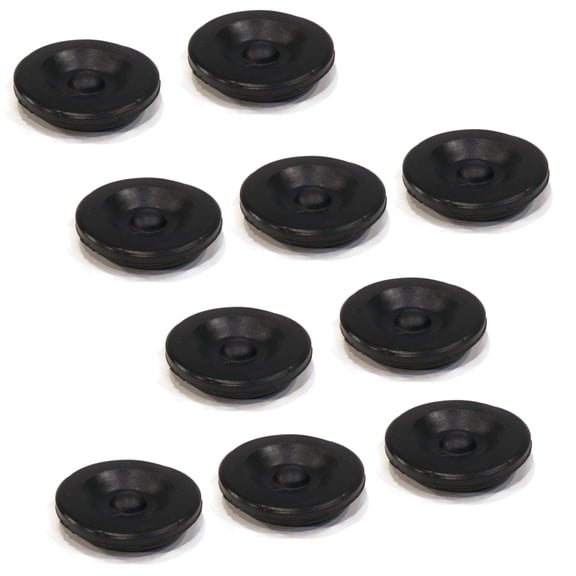 The ROP Shop 10-Pack Black Rubber Grease Plug Hub Dust Cap for RedLine Trailer Camper RV Axle