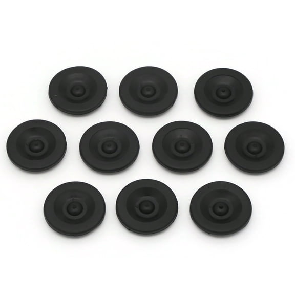 The ROP Shop 10-Pack Black Rubber Grease Plug Hub Dust Cap for RedLine Trailer Camper RV Axle