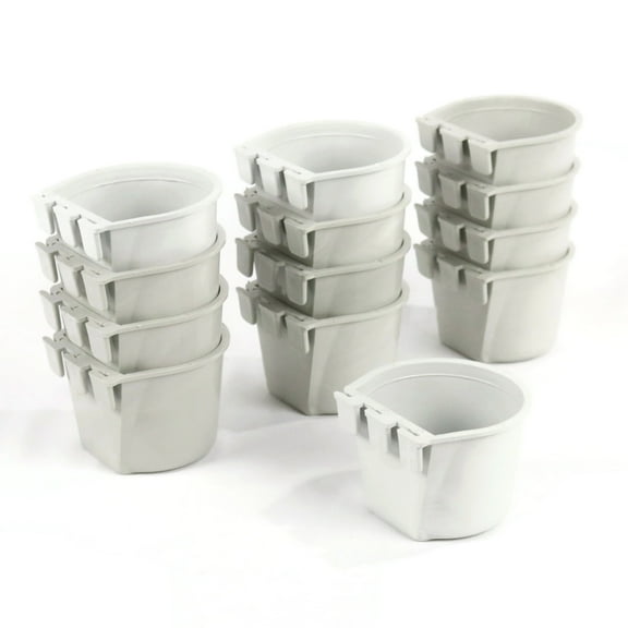The ROP Shop 12-Pack - Grey Cage Containers to Hold Nails, Nuts, Screws, Bolts in the Shop