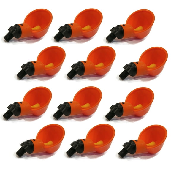 The ROP Shop (12-Pack) Poultry Drinker Waterer for Chickens Hens Chicks Turkeys Quail Birds