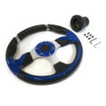 thumbnail image 1 of The ROP Shop 13" Blue Steering Wheel with 5/6 Hole Hub Adapter for E-Z-GO RXV, TXT Golf Cart, 1 of 9