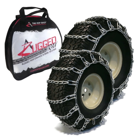 The ROP Shop 2 Link Tire Chain Pair for MTD 18x8.5x8 Front & 26x11x12 Rear Tire Yard Tractor
