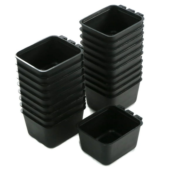 The ROP Shop 20-Pack - 16oz Black Cage Cup for Feed & Water for Poultry Ducks, Birds, Rabbits, Hamsters, Farm Animals