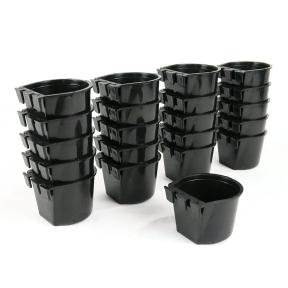 The ROP Shop 20-Pack - Black Cage Cup made of Flexible Plastic Prevent Freezing & Breaking