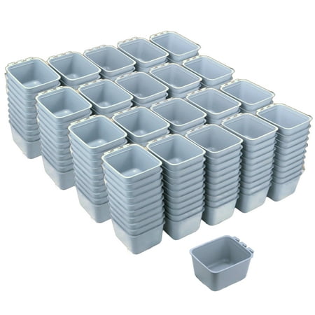 The ROP Shop 200-Pack - Gray Cage Cups hold 1 Pint (16 fl oz) to Hang Feed & Water for Pet