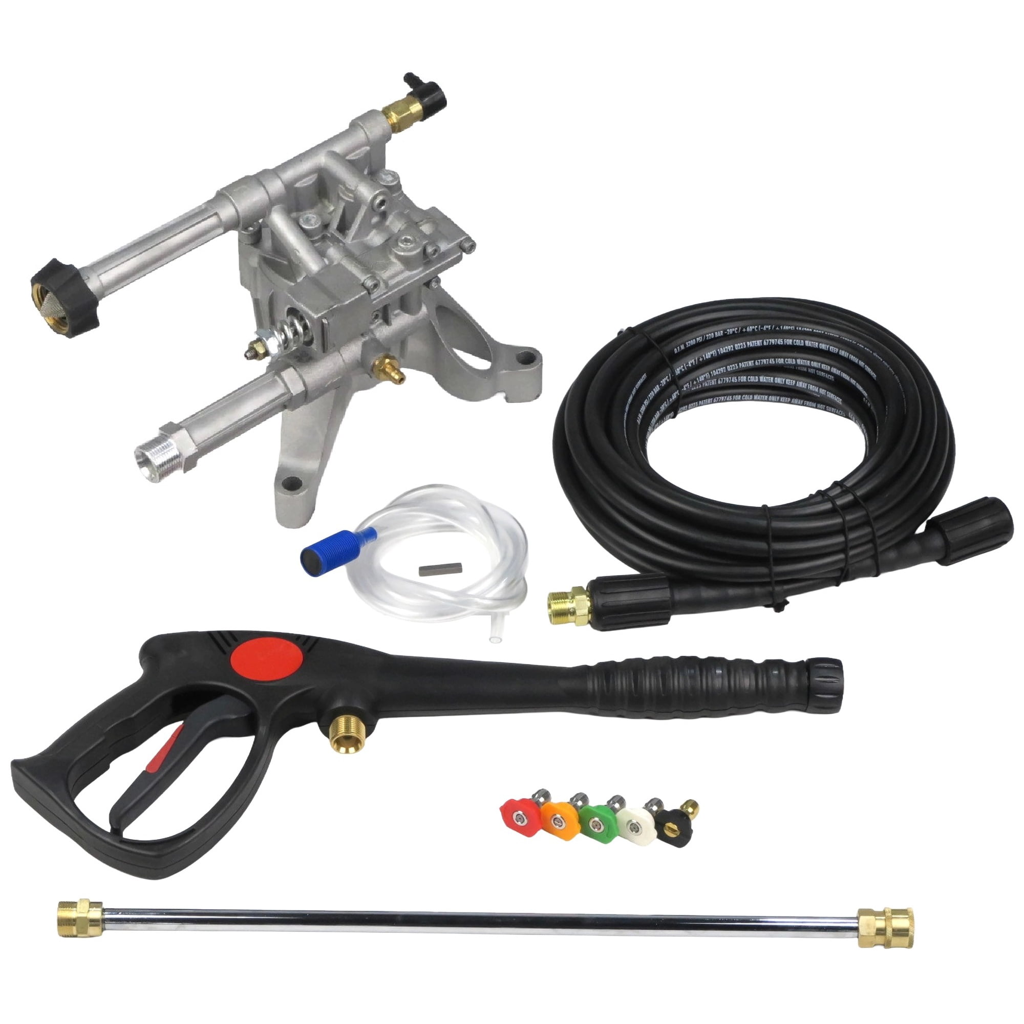 The ROP Shop 2400 psi, 7/8" Shaft, Front-Facing Vertical Pressure Washer Pump & Spray Kit