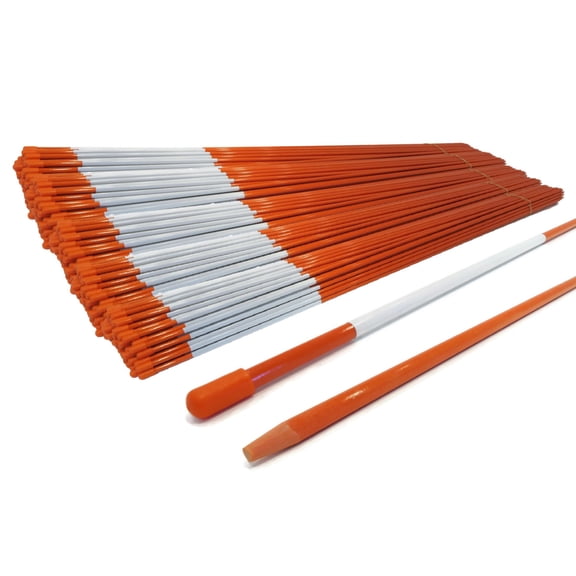 The ROP Shop 3000-Pack 1/4x48" Orange Reflective Ground Markers for Snow, Sidewalk, Driveways
