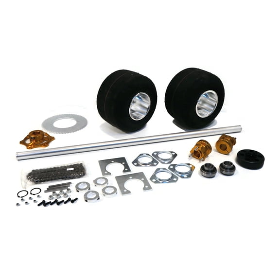 The ROP Shop 36 Inch Shaft Kit for Drift Trike Bikes with Axle Bearing UC206-20 & Race Hubs