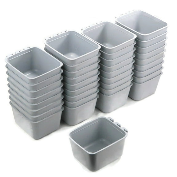 The ROP Shop 36-Pack - Gray Cage Cups for Chickens, Dogs, Pheasants, Rabbits Feed & Water