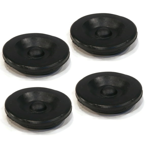 The ROP Shop 4-Pack - Black Rubber Grease Plug Hub Dust Cap for Redline Trailer Camper RV Axle