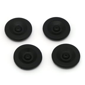 The ROP Shop 4-Pack Black Rubber Grease Plug Hub Dust Caps for Tiedown Trailer Camper Axle
